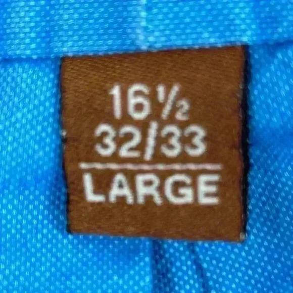 Michael Kors Men's Blue Long Sleeve Button-Down Shirt Size L Casual - Picture 3 of 10